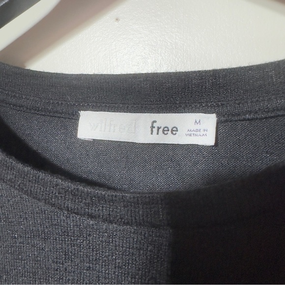 Aritzia Wilfred Free  Subah Shirt Twist  Knot Black Women Size M - Picture 3 of 5